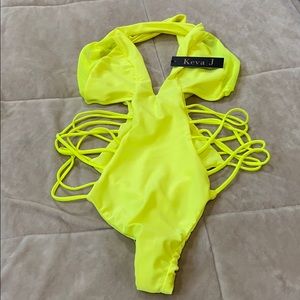 Keva J The Malaya Neon Cheeky Monokini